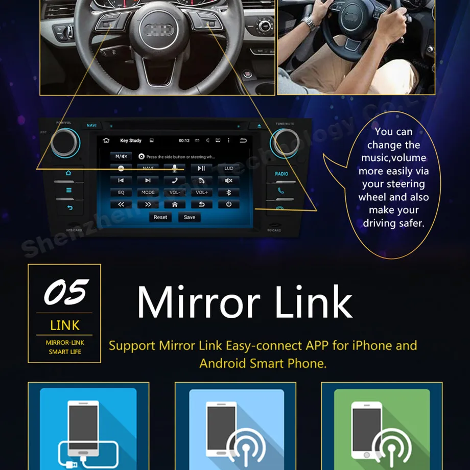 Sale 7" Android 7.1 Car DVD Multimedia player radio Stereo for Benz W203 S203 C180 C200 C220 C230 C240 C270 C280 C300 C320 C350 C32 12