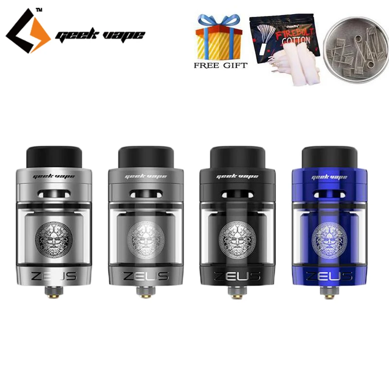 

Original Geekvape Zeus Dual RTA Tank 4ML Electronic Cigarette Atomizer Support Single and Dual Coil Leak-Proof Top Airflow Vape