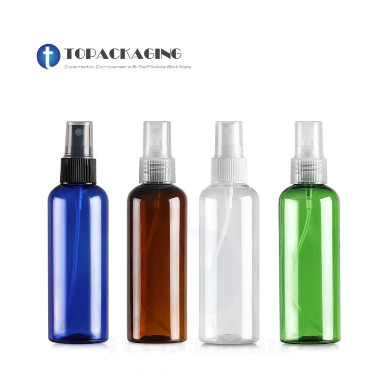 30PCS*100ML Spray Pump Bottle PET Plastic Cosmetic Container Sample Empty Perfume Packing Fine Mist Atomizer Parfum Refillable 4 pack 30ml spray bottles fine mist transparent empty plastic spray bottles refillable bottle perfume atomizer container for essential travel