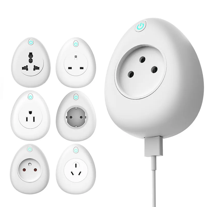 

Wifi Smart Socket with free gift charging cable 16A US EU UK India Israel Plug Voice Remote Control Work with Alexa Tuya App