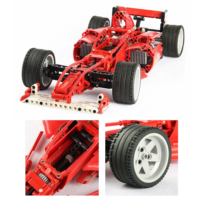 1242 шт Супер F1 гоночный автомобиль 1:8 Модели Строительные блоки наборы Обучающие DIY Кирпичи игрушки Fit Technic 8674 детские подарки