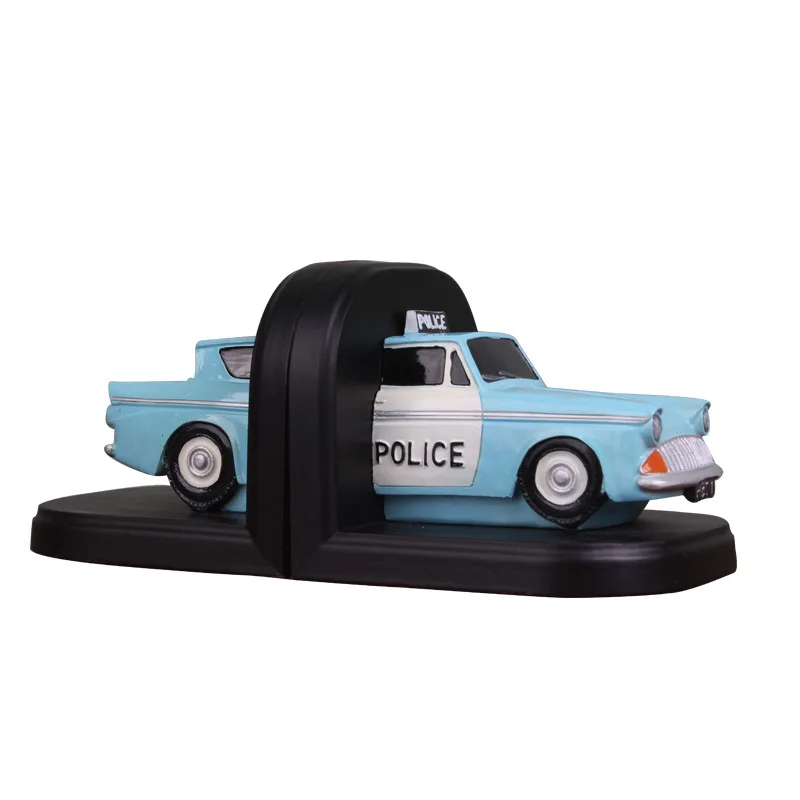 

Europe Car Model Bookends Figurines Retro Resin Book Stand Ornaments Home Office Decor Desktop Bookshelf Crafts Christmas Gifts