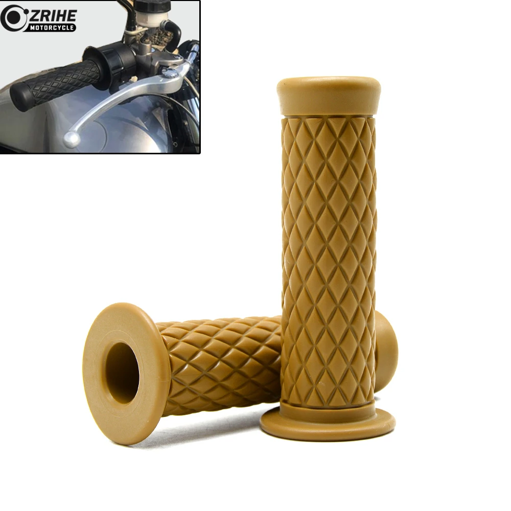 7/8" 22MM Retro Motorcycle Handlebar Grips Sportster Cafe Racer Handle Bar Grips for kawasaki KX125 KX250 KX250F KX450F