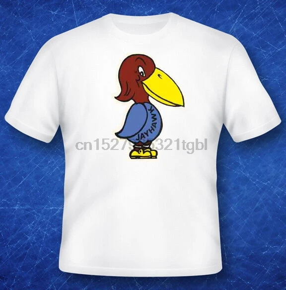 

Vintage Decal T-Shirt Tee Shirt University of KANSAS Jayhawks College
