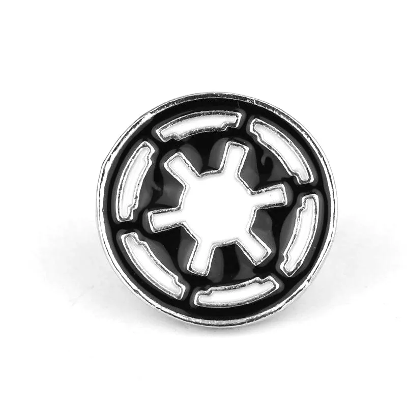Звезда битва Вейдер Rebel Alliance Millennium Falcon брошь значок булавка Мальчик Мужчины фильм ювелирные изделия логотип Рождественский подарок - Окраска металла: Silver