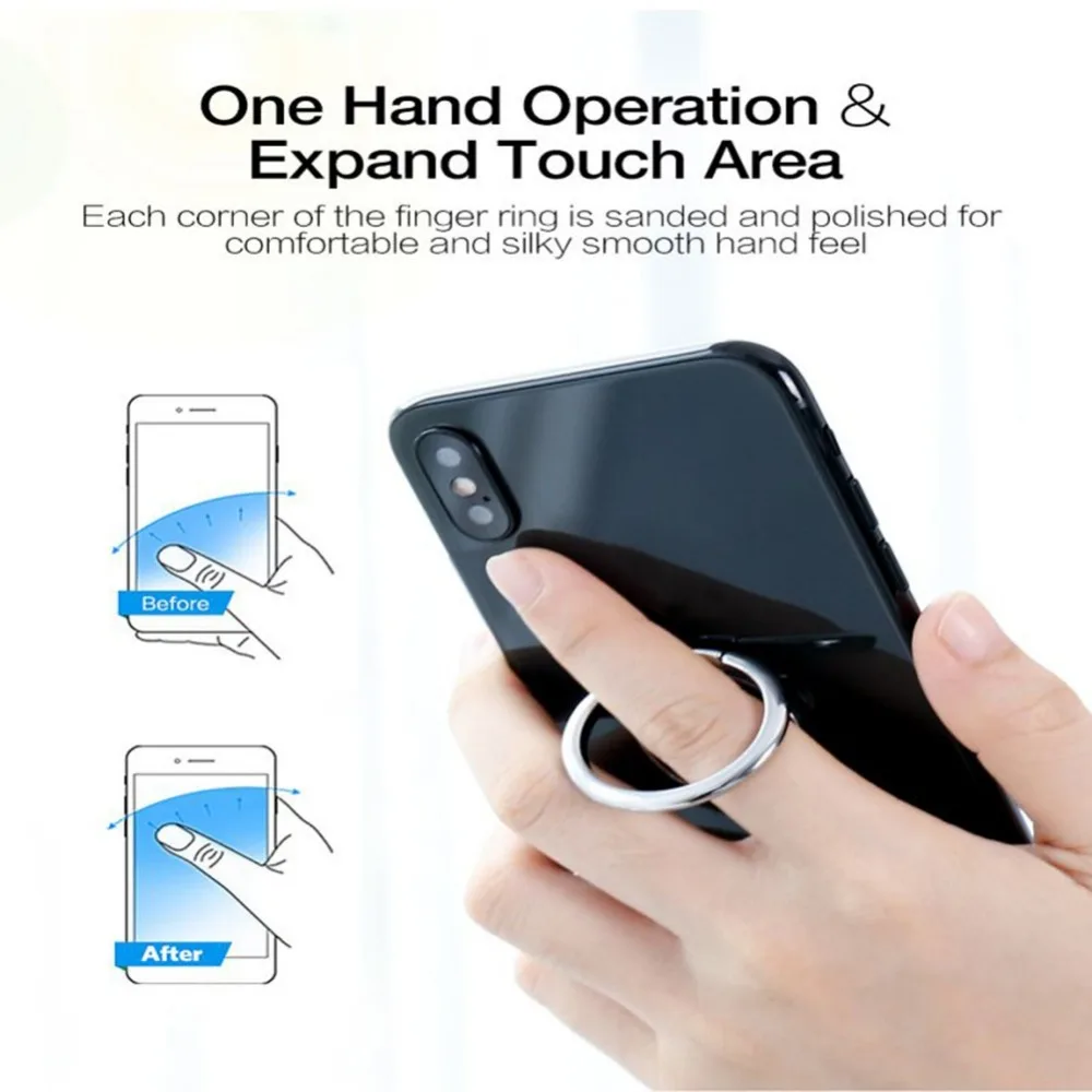 Metal Finger Ring Holder Phone Stand For Xiaomi mi8 SE Samsung s9 s8 s7 Cell Phone Mobile Ring Holder Finger Phone Ring Holders