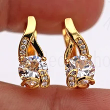 Новое поступление, серьги-кольца для женщин, необычные серьги с круглым цирконием, роскошные ювелирные изделия для свадебной вечеринки, Подарок на годовщину