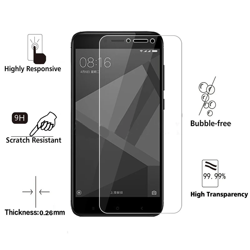 2.5D tempered glass screen protector for Xiaomi Redmi Note 7 5 Pro Redmi 4X 7A 7 6 for redmi note 8 pro film