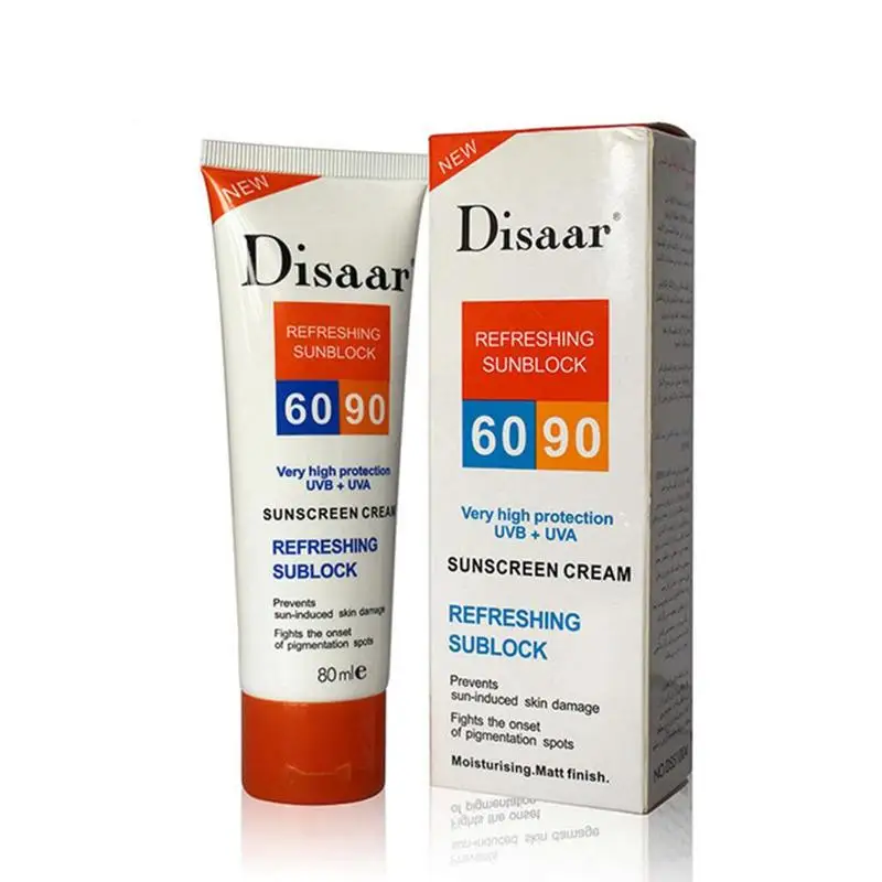 

80ml Sunscreen Cream SPF 90 Refreshing Sunblock Skin Sun UVB+UVA Protective Cream Anti-Aging Oil-control Moisturizing Skin Care