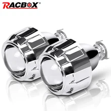 2 шт. мини 2,5 дюймов биксеноновый проектор Лен серебристый черный адаптер кожуха H7 H4 Фары использовать H1 HID лампы для DIY модификации биксенон