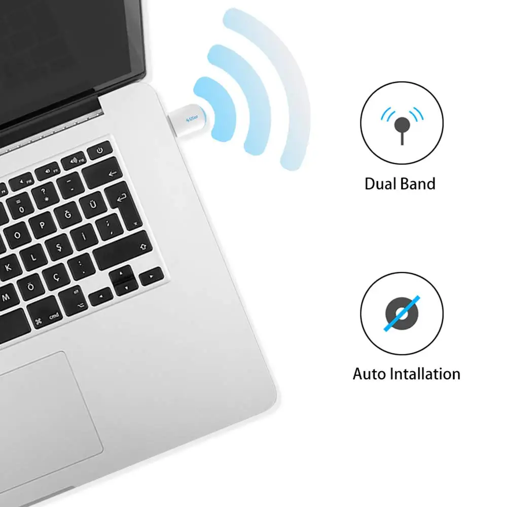 KuWFi USB Wi Fi адаптер Mini Dual Band 5G/2 4 ГГц Беспроводной сетевой карты multidiag Pro с Bluetooth 2
