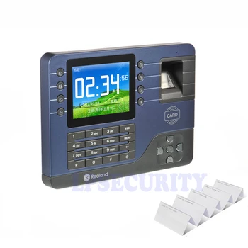 

Realand A-C091 Fingerprint Attendance Machine Time Clock Employee Checking-in Reader with 10pcs ID cards