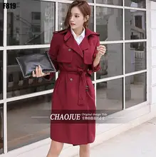 Long sleeve trench coats female 2016 spring and autumn fashion slim trench coat womens casual double