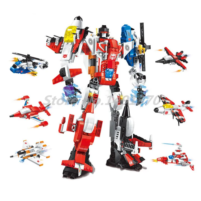 

Stacking Blocks Aircraft Building Blocks Enlighten 1405 Transform Helicopter Plane 6in1 Bricks Educational Toys For Children
