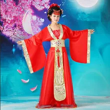 Женский костюм для выступлений волшебный древний классический в стиле ханьфу Китайский народный танец традиционный костюм шифоновое платье L103