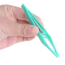 10 шт 4," одноразовый медицинский пинцет первой помощи маленькие пластиковые пинцеты для ухода за ребенком зеленый цвет