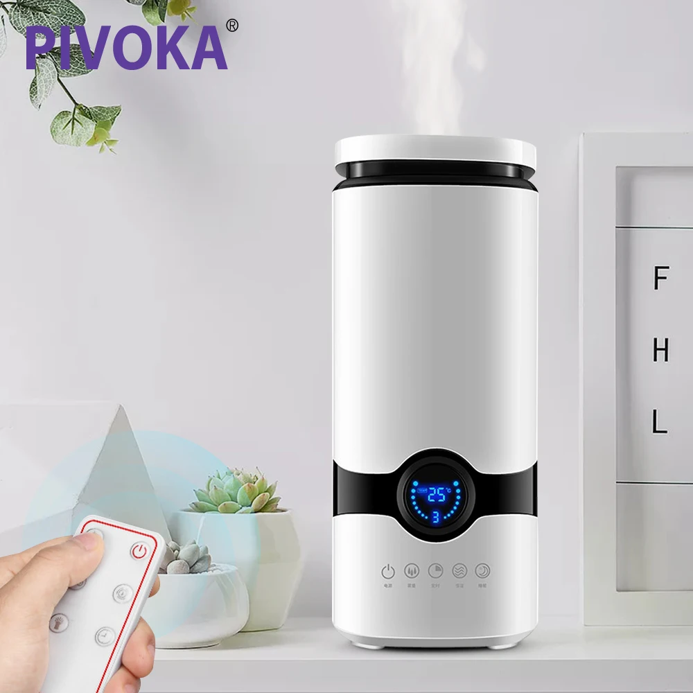 

PIVOKA Air Humidifier 4L Heavy Fog Remote Control Aromatherapy Intelligent Silent Humidifier Large Capacity Sprayer Mist Maker