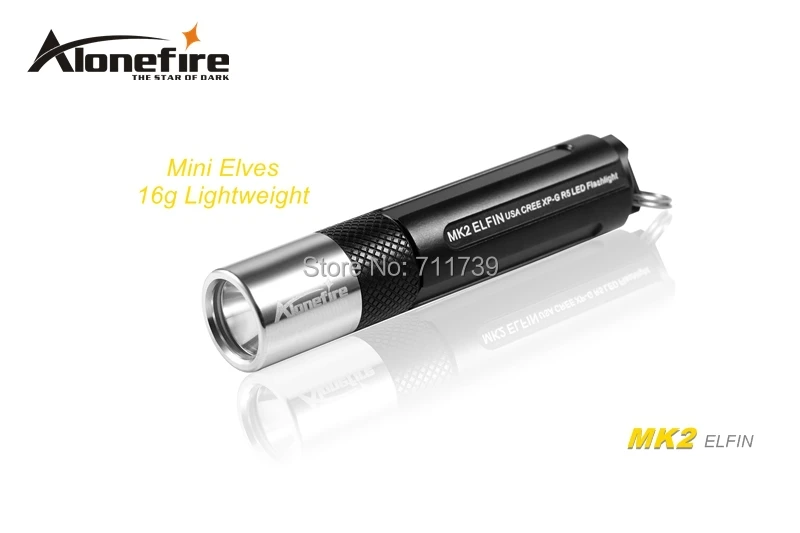 

AloneFire Elves MK2 CREE XP-G R5 LED Lightweight High brightness mini led flashlight torch Keychain light For 1xAAA or 14500