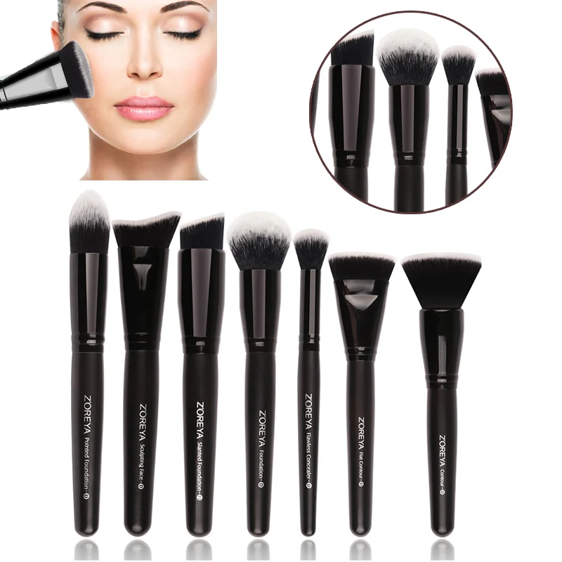 

7Pcs Makeup Brushes Set Women Cosmetic Nylon Hair Brush Wood Handle Professional Beauty Tools Fashion Brush For Lday 88