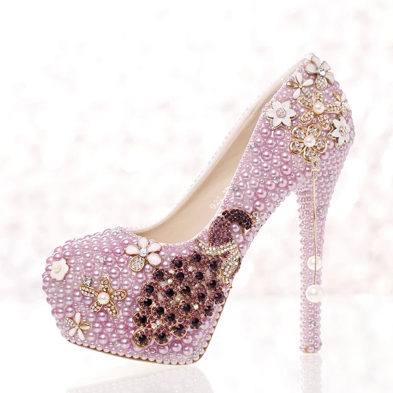 

Fashion purple rhinestoner pumps high heels shoes for women wedding party shoes heels elegant women shoes pumps