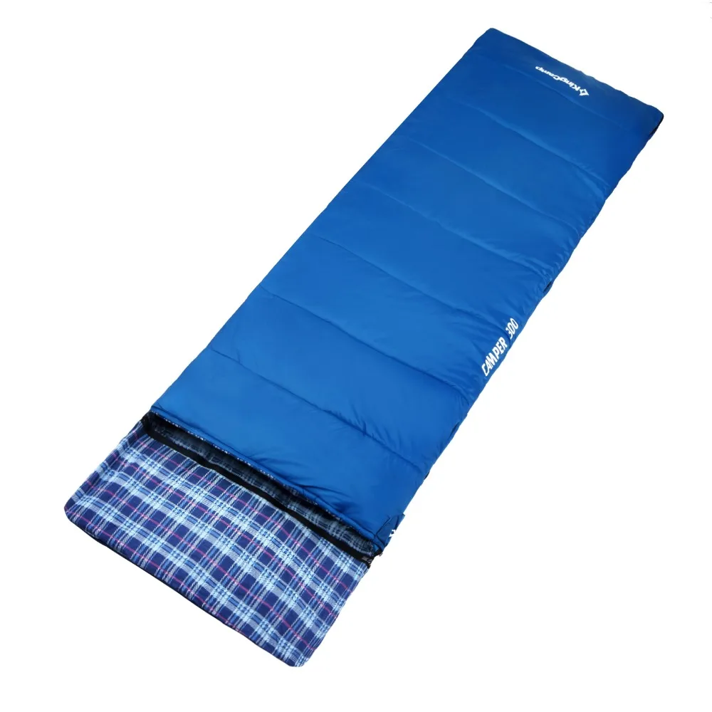 KingCamp Camper серия спальный мешок 19,4 градусов F/-7 градусов C Прочный портативный хлопок фланель нейлоновая ткань для кемпинга