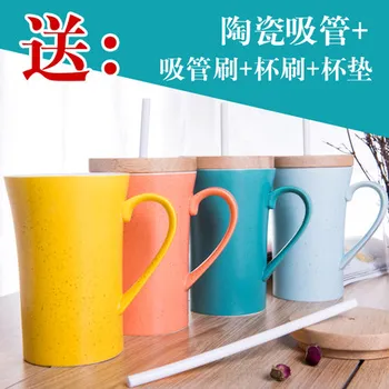 

Hot Creative ceramic mug with cover and the large white coffee cup office gift cup free shipping