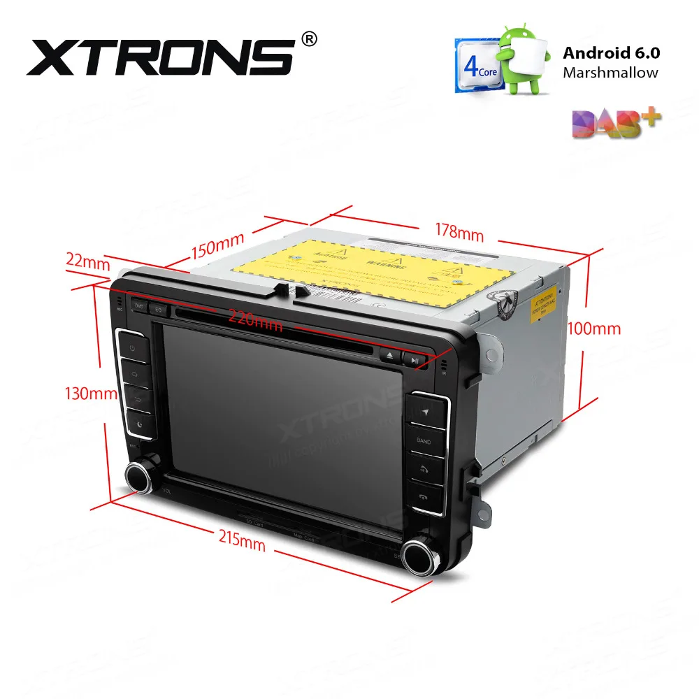 XTRONS 7 "Android головное устройство стерео радио gps видео Автомобильный DVD плеер для