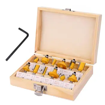

12pcs/setWoodworking Milling Cutters Router Bit Mill Carbide Router Bit For Wood Cutter Engraving Cutting Tools Woodworking Tool