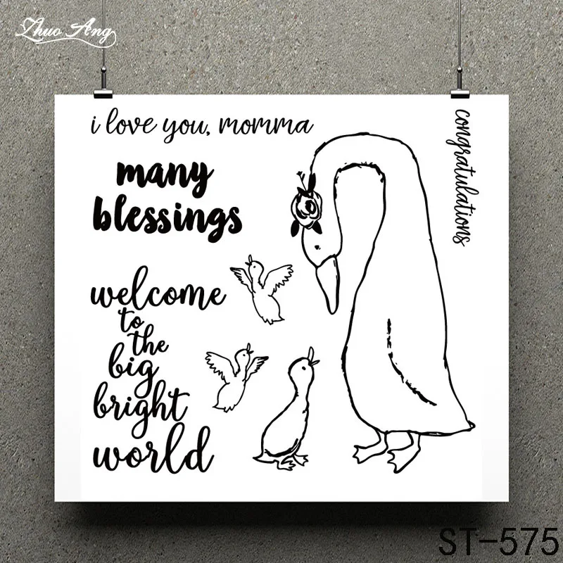 

ZhuoAng White swan design Clear Stamp for Scrapbooking Rubber Stamp Seal Paper Craft Clear Stamps Card Making