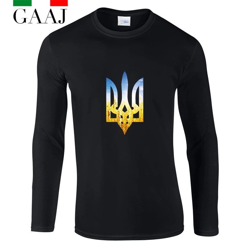 

2019 T Shirt Women T Shirt ukraine national Geek Cotton Ladies Long Sleeve Clothes Couple Shirts T-shirt Ladies O Neck Shirt