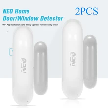 2 шт. NEO Coolcam NAS-DS01W WiFi умный датчик окна двери магнитный контакт детектор приложение уведомления оповещения умный дом автоматизация