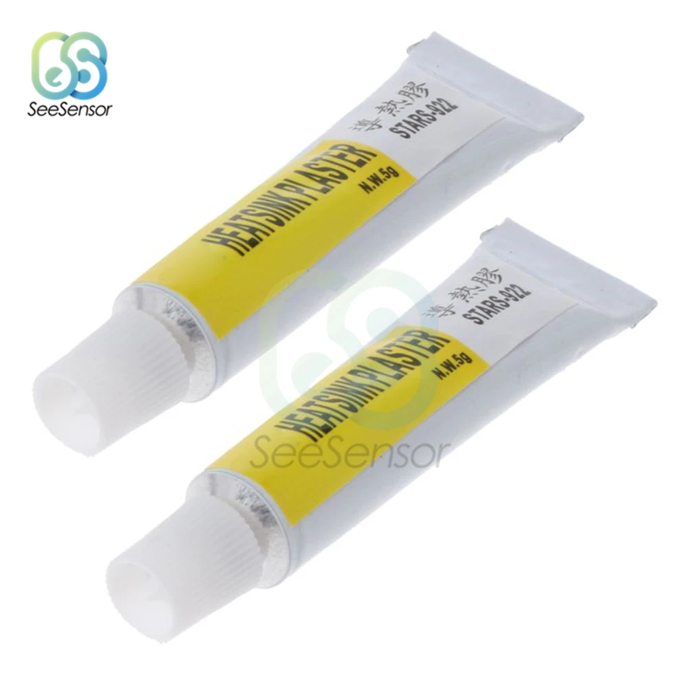 2pcsx5g Thermal Grease Paste Conductive Heatsink Plaster Adhesive Glue For Chip VGA RAM LED IC Cooler Radiator Cooling STARS-922