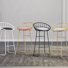 Домашний барный стул из твердой древесины Современный минималистичный барный стул спинка высокий барный стул стойка касса высокий стул