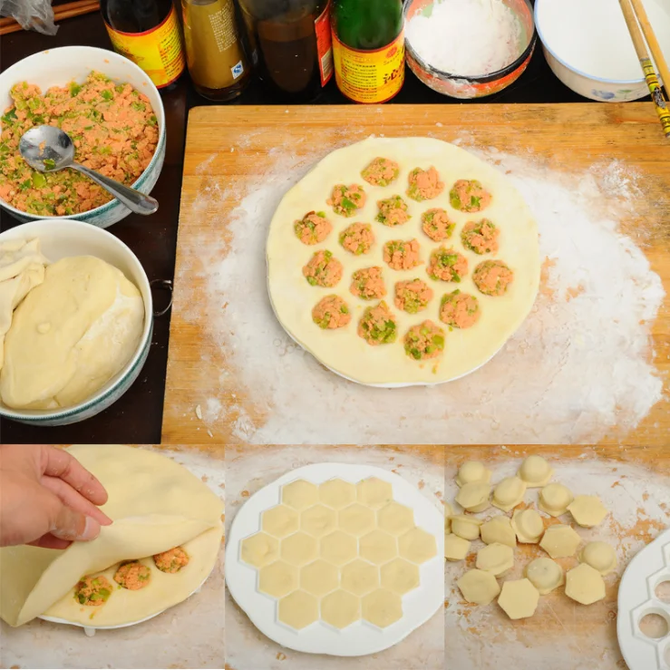 

New Dumpling Mold Maker Kitchen Dough Press Ravioli DIY 19 Holes Dumplings Maker Mold