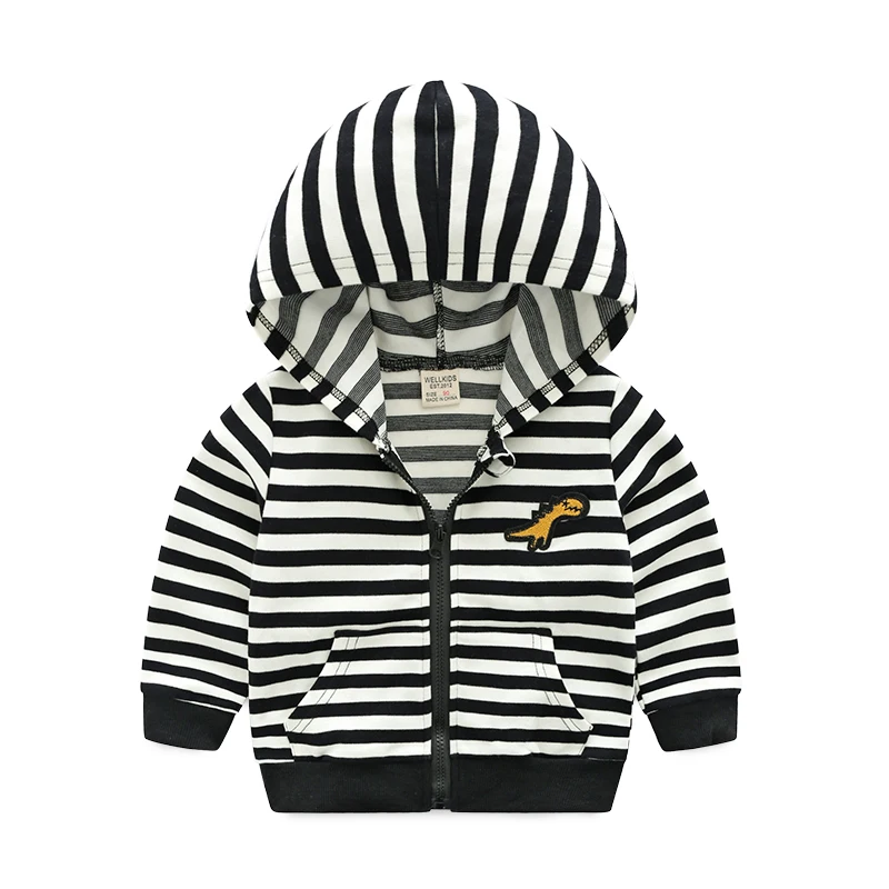 Baby Boys Spring Stripe Jackets Boys Cotton Coat 2018 Harem Children's Jacket Boys' Zipper