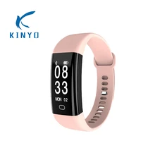 Славный хорошо продуманные девушки браслет монитор сердечного ритма Смарт часы уведомлением sms-сообщением охранной сигнализации женские фитнес-браслет