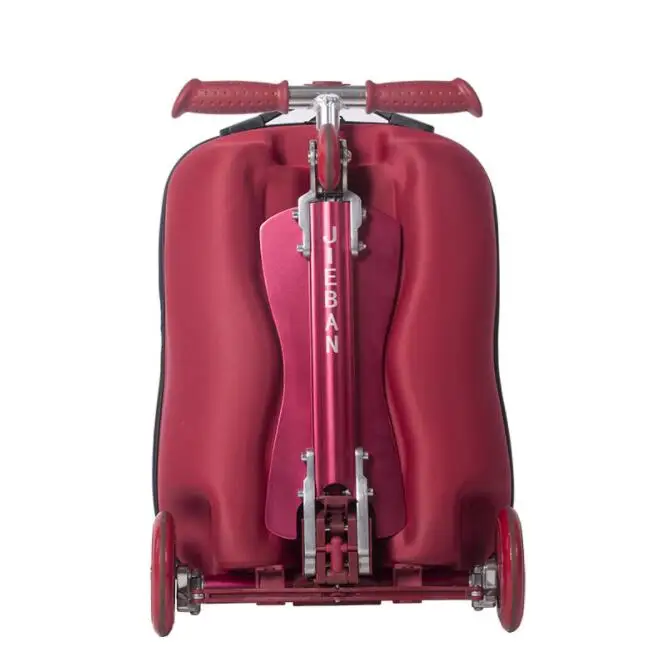 CHENGZHI детский скутер чемодан для переноски скейтборда ленивый чемодан для багажа на колесиках для детей - Цвет: red