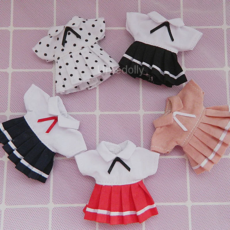 

1Pcs 1/12 BJD Doll Uniform Dress for OB11, Obitsu 11 Doll Clothes Accessories