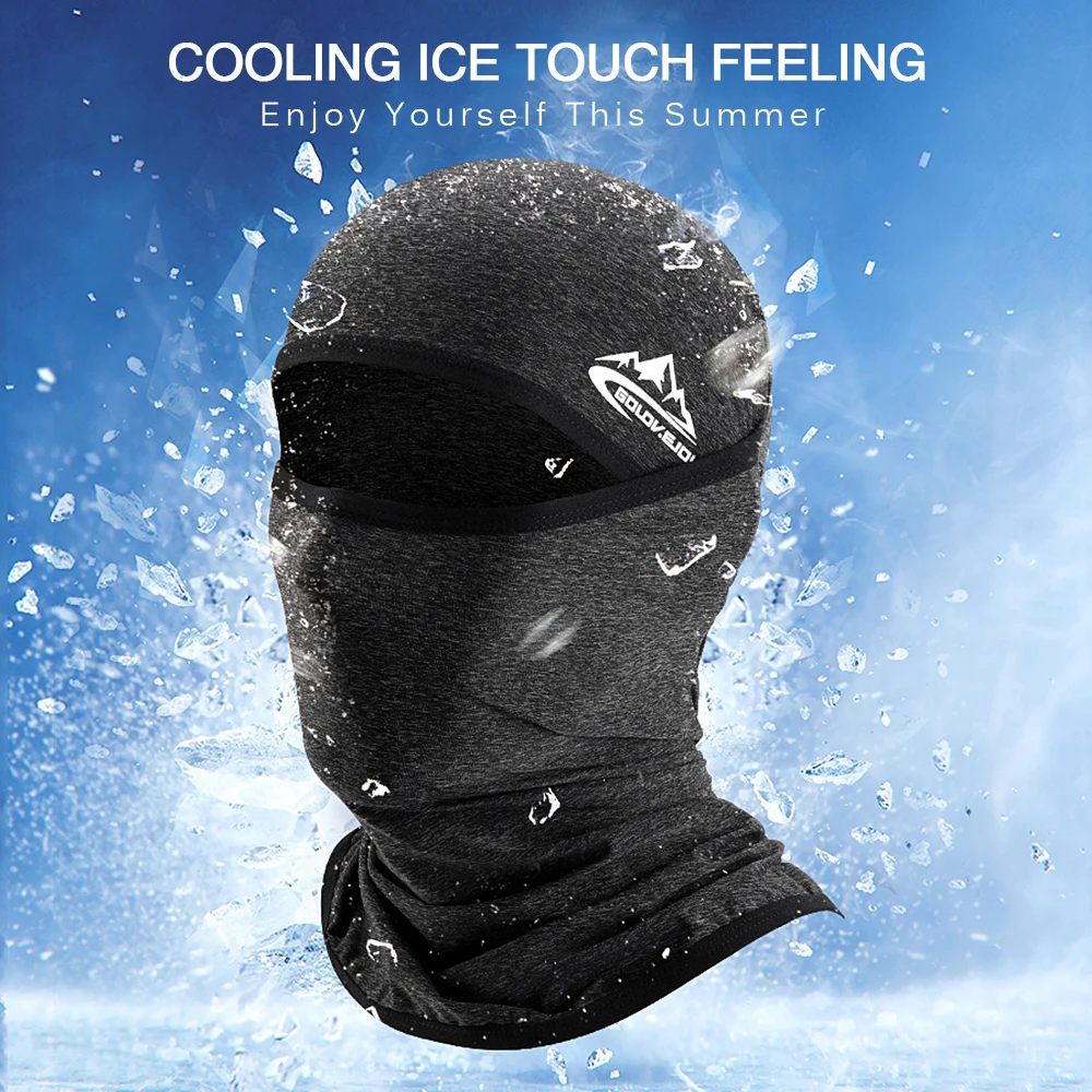 

UV Protection Cycling Mask Ice Silk Bandana On Face Cycling Face Mask For Bicycle UPF50+ Helmet Liner Balaclava