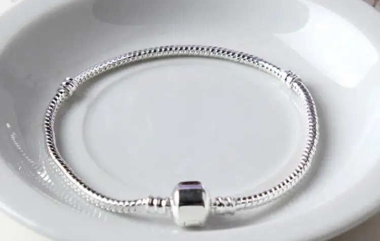 

Simple Basic Snake Chain Bracelet DIY Charm Bead Jewelry NOT FADE Original Bracelet & Bangles for Women Jewelry Color Protection