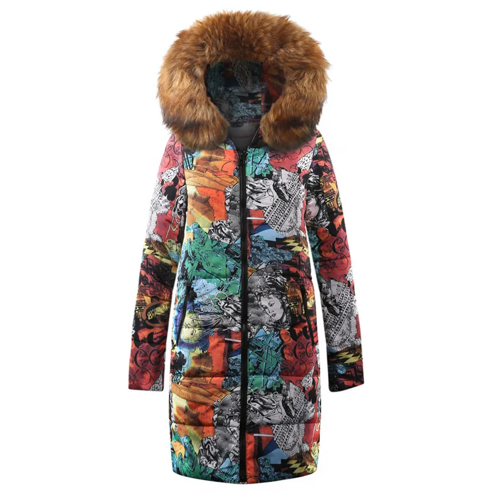 Womail, осень, зимние женские куртки, пальто, женский длинный пуховик, Хлопковая женская парка, пальто с капюшоном, стеганая куртка, верхняя одежда Oct24 - Цвет: BW