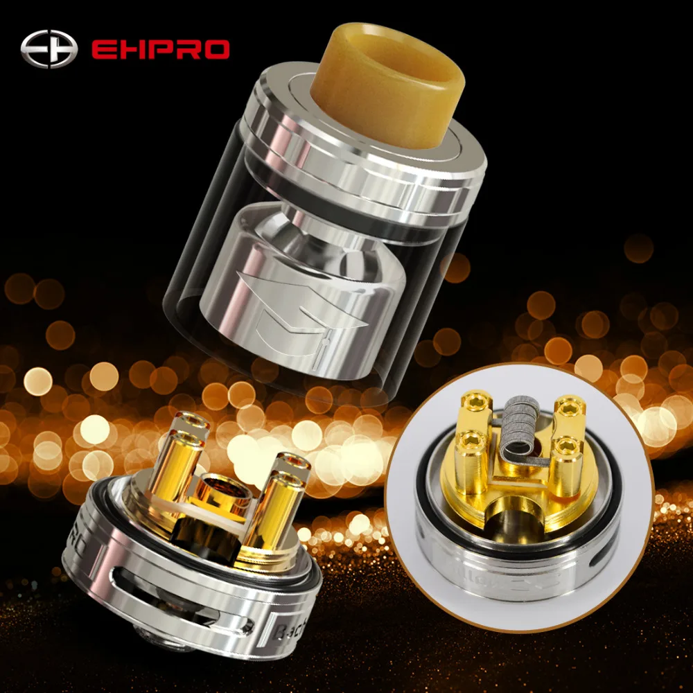 

100% Original Ehpro Bachelor X Atomizer 3.5ml 5ml 25.2mm Electronic Cigarette Tank Tanks Adjustable Airflow 510 Thread Atomizers