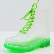 2017 New Arrival 14 Colors Transparent Rain Boots Women Waterproof Martin Boots Water Jelly Shoes Botas Feminina Zapatos Mujer