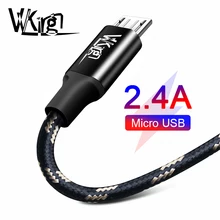 VVKing Micro USB кабель 2.4A нейлон Быстрая зарядка USB кабель для передачи данных для samsung Xiaomi LG планшет Android мобильный телефон usb зарядный шнур