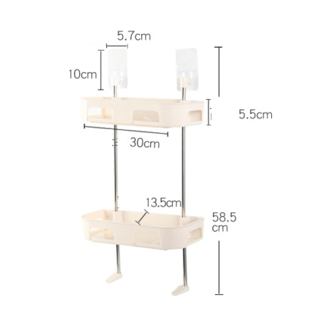 1/2/3 Layers Toilet Shelf Bathroom Storage Rack Wall-mounted Shower Shelf Shampoo Tissue Towels Holder Toilet Shower Organizer