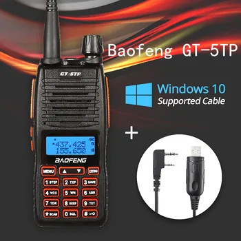 

Baofeng GT-5TP Tri-Power 1/4/8W Dual Band VHF/UHF 136-174/400-520MHz Two-Way Radio Walkie Talkie GT-5 with Win10 Supported Cable