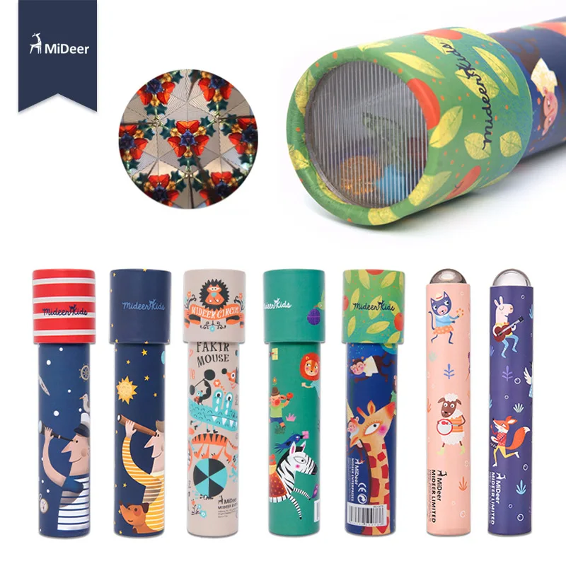 MiDeer Montessori Rotating Kaleidoscope Imaginative Cartoon Children Interactive Logical Magic Classic Educational Toys for kids