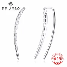 Серьги-альпинисты для ушей, настоящее 925 пробы, серебряные серьги-гвоздики, модные ювелирные изделия для женщин и девочек, Прямая поставка