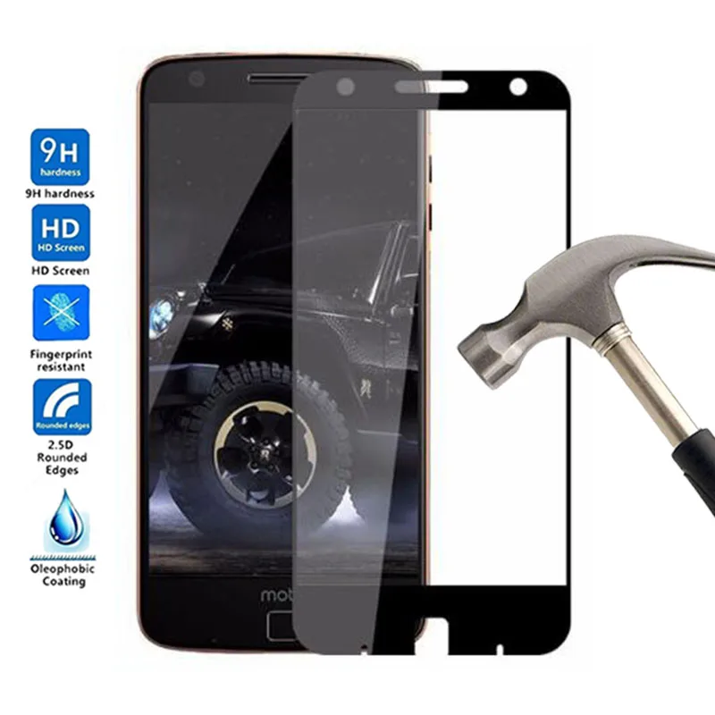 Закаленное стекло на весь экран для Motorola MOTO Z защитная пленка стеклянная Защитная