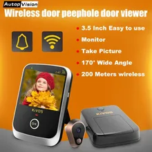 Hot sale KDB307A Wireless Door Eye Peephole Door Viewer Wireless Video Doorbell Camera with 3.5 Inch Monitor for Home Apartment
